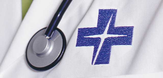 Advocate Health Care logo on a lab coat